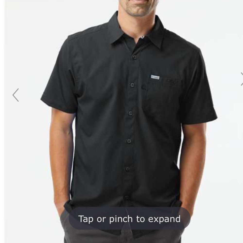 Columbia PFG Black Short Sleeve Shirt